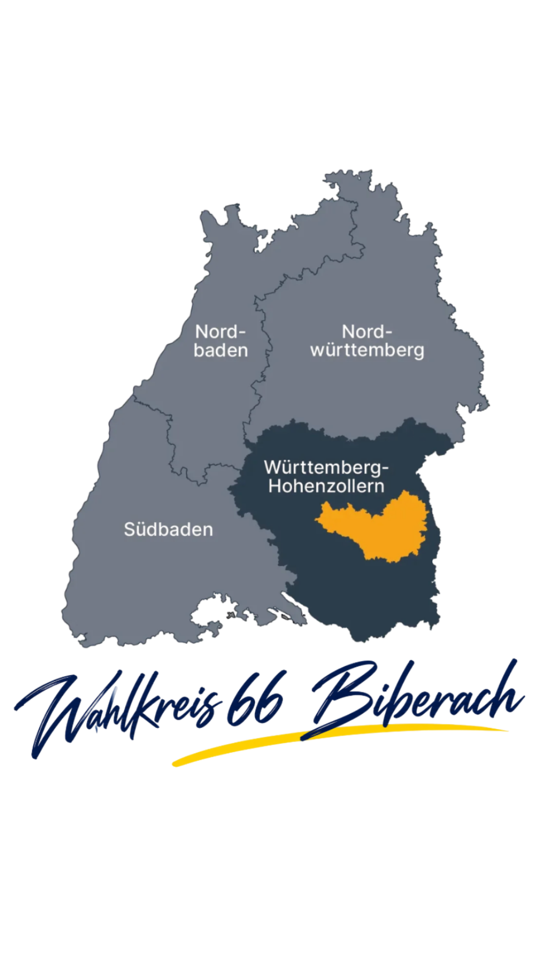 Wahlkreis 66 Biberach – Karte von Baden-Württemberg